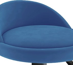 vidaXL Σκαμπό Μπαρ Μπλε Βελούδινο