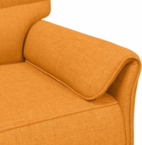 vidaXL Καναπές 100% πολυέστερ μεταλλικό πλαίσιο MDF, Κόντρα πλακέ