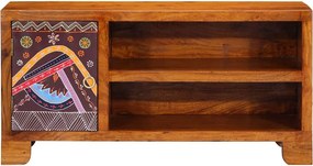 vidaXL Ντουλάπι τηλεόρασης πολύχρωμο 90x30x45 μασίφ ξύλο ακακίας