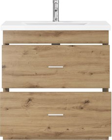 vidaXL Σετ Επίπλων Μπάνιου Artisan Δρυς 81 x 40 x 84,5 εκ