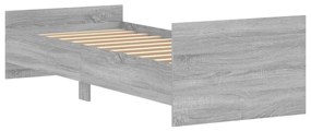 Πλαίσιο Κρεβατιού Γκρι Sonoma 75x190 εκ Επεξ. Ξύλο Small Single - Γκρι