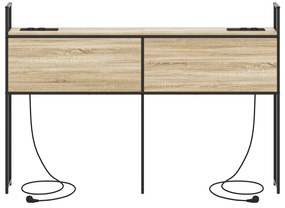 vidaXL Κεφαλάρι Αποθήκης Sonoma Δρυς 135 cm Επεξεργασμένο ξύλο