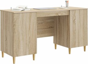 vidaXL Γραφείο Sonoma Δρυς 142,5 x 50 x 75 εκ. Επεξεργασμένο Ξύλο