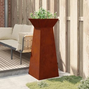 vidaXL Γλάστρα Πυλώνας Σκ rusty 40 x 40 x 100 cm