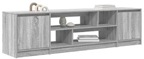 Έπιπλο Τηλεόρασης Γκρι Sonoma 188,5x41x50 εκ. Επεξεργ. Ξύλο - Γκρι