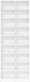 vidaXL Ντουλάπα CD Λευκό 65 x 23,5 x 175 εκ. Επεξεργασμένο Ξύλο