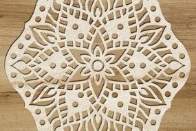 Intra απο ξύλο plywood  Χρώμα wenge 3mm-4mm πάχος - Διακοσμητικό τοίχου Mandala Κοπή Laser Δίασταση 30x30 cm INTRAFABR-113537832