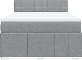 vidaXL Κρεβάτι Boxspring με Στρώμα Αν. Πράσινο 160x200εκ Υφασμάτινο