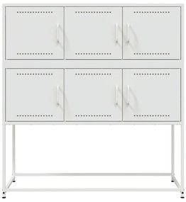 Ντουλάπι Λευκό 100,5x39x107 εκ. Ατσάλινο - Λευκό