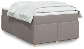 Κρεβάτι Boxspring με Στρώμα Taupe 120x200 εκ. Υφασμάτινο