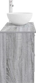 vidaXL Σετ Επίπλων Μπάνιου 2 pcs Γκρι Sonoma Επεξεργασμένο Ξύλο
