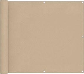 vidaXL Οθόνη Μπαλκονιού 100 x 500 cm Ύφασμα Όξφορντ Ορθογώνιος Μπεζ
