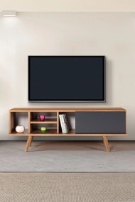 Έπιπλο Τηλεόρασης Καρυδί / Ανθρακί DABAS 130x35x18