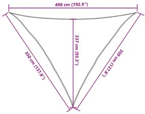 Πανί Σκίασης Ανθρακί 3,5 x 3,5 x 4,9 μ. από HDPE 160 γρ./μ² - Ανθρακί