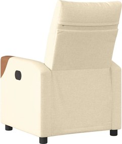 vidaXL Πολυθρόνα Ανακλινόμενη Ηλεκτρική Κρεμ Υφασμάτινη