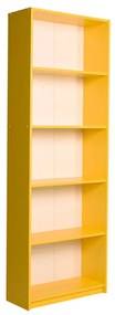 Βιβλιοθήκη μελαμίνης Max Megapap σε χρώμα κίτρινο 58x23x170εκ. - 0080402
