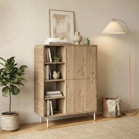 Μπουφές Colia Megapap χρώμα sepet oak 85x44x120,4εκ.