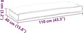 vidaXL Μαξιλάρι Taupe 110 x 40 x 8 εκ Ύφασμα Όξφορντ