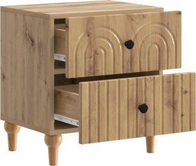 vidaXL Κομοδίνο 2 τεμ. Artisan Δρυς 43 x 34,5 x 48 εκ