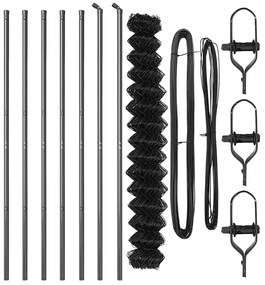 vidaXL Στύλος Περιφράξεων Γκρι 10 x 1,6 μ (40 x 40 mm πλέγμα)