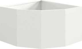 vidaXL Γωνιακό Ροδόδεντρο Λευκό 60 x 60 x 35 cm Ατσάλι