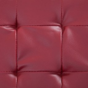 Ταμπουρέ με Αποθηκευτικό Χώρο Μπορντό 87,5 εκ. Συνθετικό Δέρμα - Κόκκινο