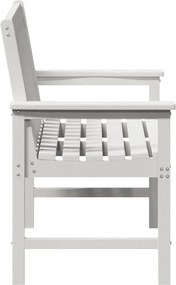 vidaXL Παγκάκι κήπου Λευκό 120 x 59 x 88 εκ. HDPE