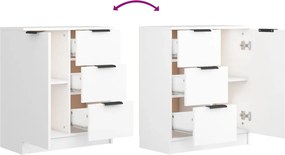 vidaXL Συρταριέρα Λευκή 60 x 30 x 70 εκ. από Επεξεργασμένο Ξύλο
