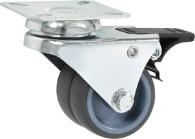 vidaXL Ρόδες Περιστρεφόμενες Διπλές 24 τεμ. 50 χιλ.