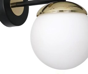 Απλίκα Τοίχου Sparta Μαύρο με Χρυσό