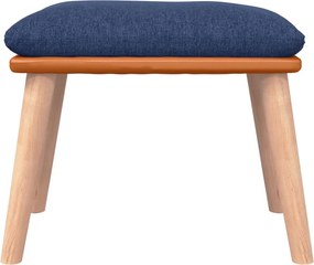 vidaXL Υποπόδιο Μπλε 45x29,5x35 εκ. Ύφασμα &amp; Συνθετικό Δέρμα