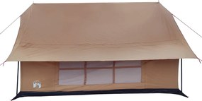 vidaXL Καταφύγιο Τέντας Καφέ 340 x 246 x 210 εκ. Πολυβάμβακας