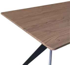 Τραπέζι Ezali mdf καρυδί με μαύρα μεταλλικά πόδια 140x80x75εκ 140x80x75 εκ.