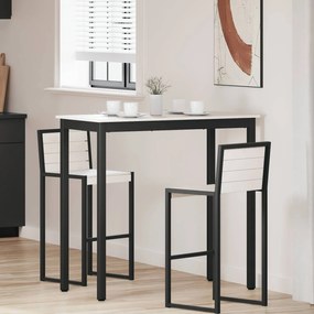vidaXL Τραπέζι μπαρ Λευκό 110 x 55 x 105 εκ. Στερεά ξυλεία πεύκου