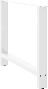 vidaXL Πόδια Τραπεζαρίας 2 τεμ. Λευκά 100x(72-73) εκ. Ατσάλι