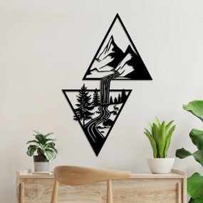 Decorative Metal Wall Accessory Cassade Black