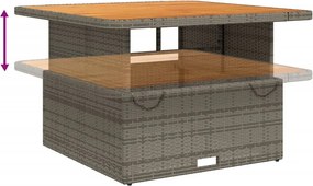 vidaXL Σετ Τραπεζαρίας Κήπου 5 τεμ. Γκρι Συνθ. Ρατάν με Μαξιλάρια