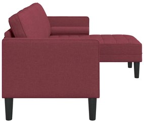 vidaXL Σετ Καναπέ Μπορντό 173 x 131 x 67 εκ ύφασμα