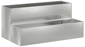 vidaXL Γλάστρα Κήπου Ασημί 100 x 60 x 45 εκ Γαλβανισμένος χάλυβας
