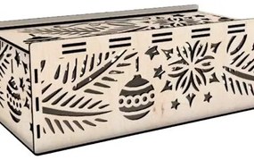 Σετ των 3 Intra απο ξύλο plywood 3mm-4mm πάχος – Χριστουγεννιάτικη μολυβοθήκη με συρόμενο καπάκι 40x40 cm INTRAVECTRY-MY548630
