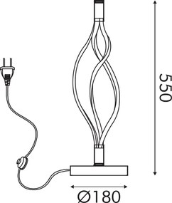 Πορτατίφ LED 3 CCT Aca Shine HM607LEDTBKCCT Black/White