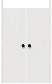 vidaXL Πόρτα κουζίνας με πόρτα Λευκό 50 x 9 x 82 εκ Μασίφ ξύλο πεύκου