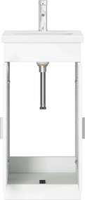vidaXL Καθρέφτης μπάνιου με νιπτήρα Λευκό 42 x 40 x 84,5 εκ