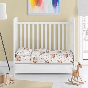 Σεντόνια Βρεφικά Lion Cub 530 (Σετ 3τμχ) Beige DimCol Κούνιας 120x160cm 100% Βαμβάκι
