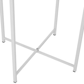 Τραπέζι SAMUEL Χαμηλό Πτυσσόμενο με Αποσπώμενο Δίσκο Μεταλλικό Λευκό Φ45x52 εκ. 45x45x52 εκ.