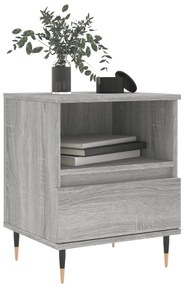 vidaXL Κομοδίνα 2 τεμ. Γκρι Sonoma 40 x 35 x 50 εκ. από Επεξεργ. Ξύλο
