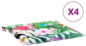 vidaXL Μαξιλάρια Καρέκλας 4 τεμ. Πολύχρωμα 40x40x4 εκ. Υφασμάτινα