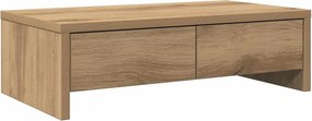 vidaXL Βάση Οθόνης με Συρτάρια Αρτισιανή Δρυς 50x27x15 εκ Επεξεργ Ξύλο