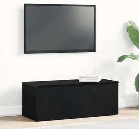 Ντουλάπι TV Μαύρη Οξυά 80x34x30 εκ. Επεξεργασμένο ξύλο