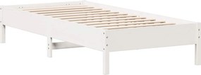 vidaXL Σκελετός Κρεβατιού Χωρίς Στρώμα Λευκό 100x200 εκ. Μασίφ Πεύκο